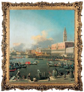 Der Bucintoro am Molo, Venedig, am Himmelfahrtstag von Giovanni Antonio Canal