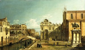 Der Campo Santi Giovanni e Paolo, Venedig, 1738-9 von Giovanni Antonio Canal