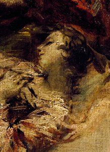Tobias vom Engel gesegnet (Detail) von Giovanni Antonio Guardi