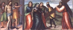 Die Geißelung Christi und der Weg nach Golgatha von Giovanni Antonio Sogliani