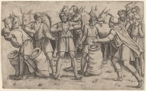 Entdeckung des Bechers von Joseph von Giovanni Antonio da Brescia after Baldassare Peruzzi