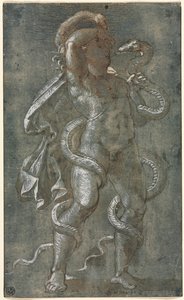 Mann, der von zwei Schlangen umschlungen wird, ca. 1527 von Giovanni Antonio da Pordenone