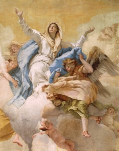Himmelfahrt, von Giovanni Battista Tiepolo, Fresko (Detail), Oratorium der Reinheit, Udine von Giovanni Battista Tiepolo