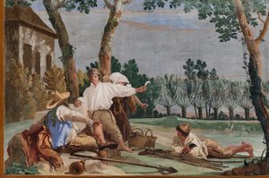 Gästeunterkünfte, Raum der ländlichen Szenen: "Die Rast des Bauern" (Detail)