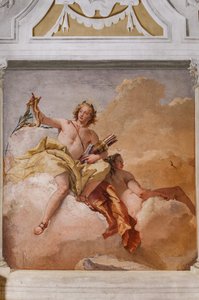 Gästeunterkünfte, der Raum des Olymp: "Apollo und Diana" von Giovanni Battista Tiepolo
