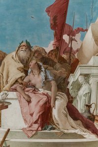 Palazzina (kleines Gebäude), die Eingangshalle: "Das Opfer der Iphigenie" (Detail) von Giovanni Battista Tiepolo