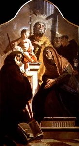 Heiliger Josef mit dem Christuskind und Heiligen, ca. 1730-35