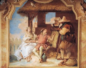 Angelica und Medoro verabschieden sich von Bauern