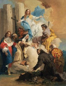 Die Jungfrau mit sechs Heiligen von Giovanni Battista Tiepolo