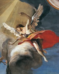 Opferung Isaaks, Fresko, Detail, Patriarchenpalast, Gästehalle, Udine von Giovanni Battista Tiepolo