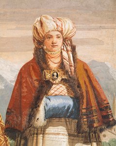 Winterspaziergang (Detail) von Giovanni Battista Tiepolo