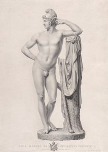 Paris lehnt an einem Baumstumpf, 1817