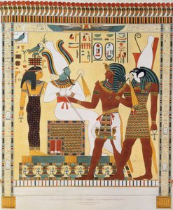 Wandgemälde aus den Königsgräbern von Theben, entdeckt von G. Belzoni, Tafel 19 aus Plates Illustrative of the Researches in Egypt and Nubia