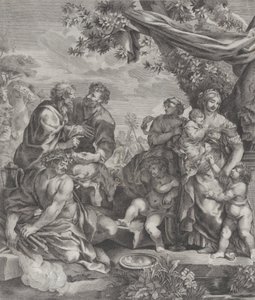 Allegorische Szene mit einem Opferschaf von Giovanni Battista Bonacina