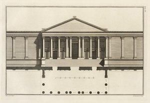 Aufrecht des Haupteingangs zum Tempelhof, 1753 von Giovanni Battista Borra