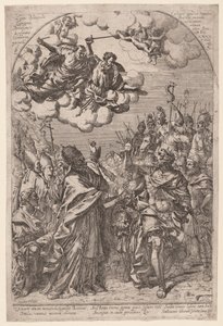 Attila vor den Toren Roms von Giovanni Battista Bracelli, after Alessandro Algardi