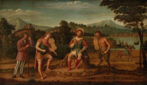 Das Urteil des Midas. Der musikalische Wettstreit zwischen Apollo und Marsyas von Giovanni Battista Cima da Conegliano