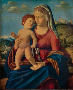 Die Jungfrau und das Kind, um 1496-9 von Giovanni Battista Cima da Conegliano