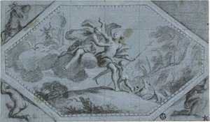 Deckendekoration mit Venus und Adonis von Giovanni Battista Cipriani