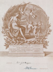Einladung zu einem Bankett in der Guildhall, London, am 9. November 1900