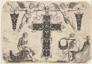 Kreuzförmiger Anhänger und vier andere Motive, 1622