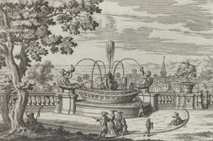 Fontana di Belvedere in Frascati, 1691 oder später von Giovanni Battista Falda