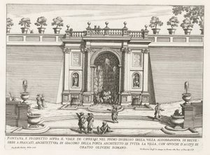 Brunnen in den Gärten der Villa Aldobrandini in Frascati