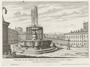 Brunnen auf der Piazza del Quirinale in Rom