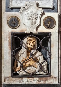 Der Tod im Gefängnis, aus dem Grab von Gisleni (Polychrome Marmorskulptur) von Giovanni Battista Gisleni