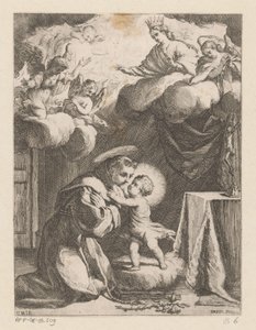 Heiliger Antonius von Padua das Kind anbetend