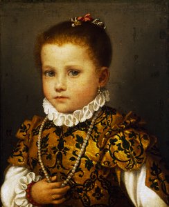 Porträt eines kleinen Mädchens aus dem Haus Redetti von Giovanni Battista Moroni