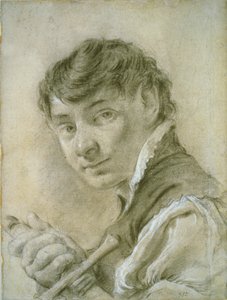 Porträt eines jungen Mannes mit einem Schwert von Giovanni Battista Piazzetta