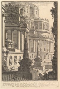 Antikes Mausoleum für die Asche eines römischen Kaisers errichtet, ca. 1750