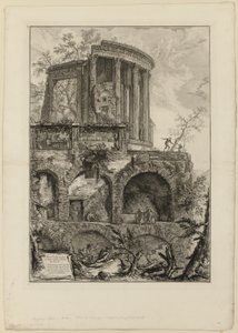 Eine andere Ansicht des Tempels der Sibylle in Tivoli, aus Ansichten von Rom von Giovanni Battista Piranesi