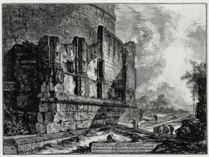 Ansicht der Überreste des Grabmals der Plautier bei Tivoli (aus: Vedute di Roma) von Giovanni Battista Piranesi