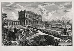 Ansicht der Villa Albani vor der Porta Salaria (aus: Vedute di Roma) von Giovanni Battista Piranesi
