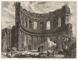 Überreste des Tempels, der als Apollotempel in der Villa Adriana bei Tivoli bezeichnet wird