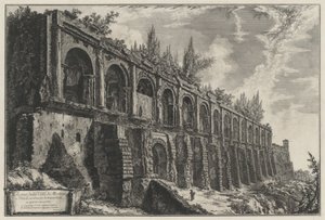 Überreste der Villa von Maecenas in Tivoli, aus Travertin in unregelmäßiger Bauweise errichtet von Giovanni Battista Piranesi