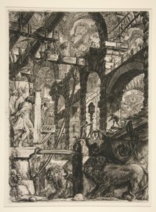 Carceri, V: Die Löwen-Reliefs