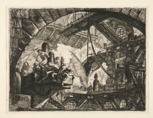 Carceri, X: Gefangene auf einer vorspringenden Plattform von Giovanni Battista Piranesi