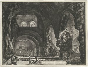 Interieur des Tempels des Hercules Victor in Tivoli (Serientitel)