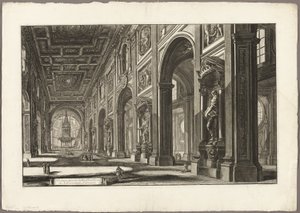 Innenansicht der Basilika St. Johannes im Lateran, aus Ansichten von Rom