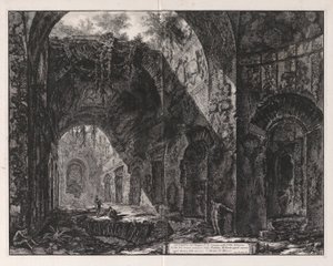 Innenansicht des Tempels, der als Canopus-Tempel in der Villa Adriana bezeichnet wird