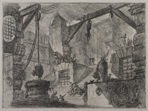 Invenzioni Capric di Carceri; Hind 13, Erster Zustand von drei, ca. 1749