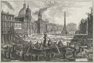Piazza Navona in Rom (Serie: Ansichten von Rom) von Giovanni Battista Piranesi