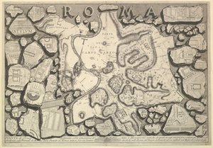 Plan von Rom..., aus Le Antichità Romane Römische Altertümer, ca. 1756