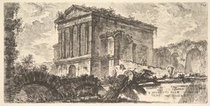 Tafel 26: Tempel des Clitumnus zwischen Foligno und Spoleto, aus "Alcune Vedute di Archi Trionfali ed altri monumenti inalzati da Romani parte di quali se veggono in Roma e parte per l