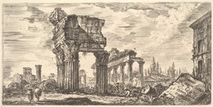 Tafel 7: Tempel des Jupiter Tonans Jupiter der Donnerer. 1. Tempel der Eintracht. Temp..., ca. 1748