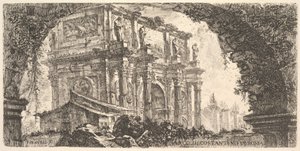 Tafel 9: Konstantinsbogen in Rom, aus "Antichità Romane de