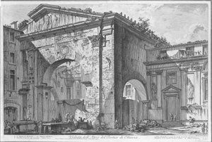 Portikus von Octavia in Rom von Giovanni Battista Piranesi